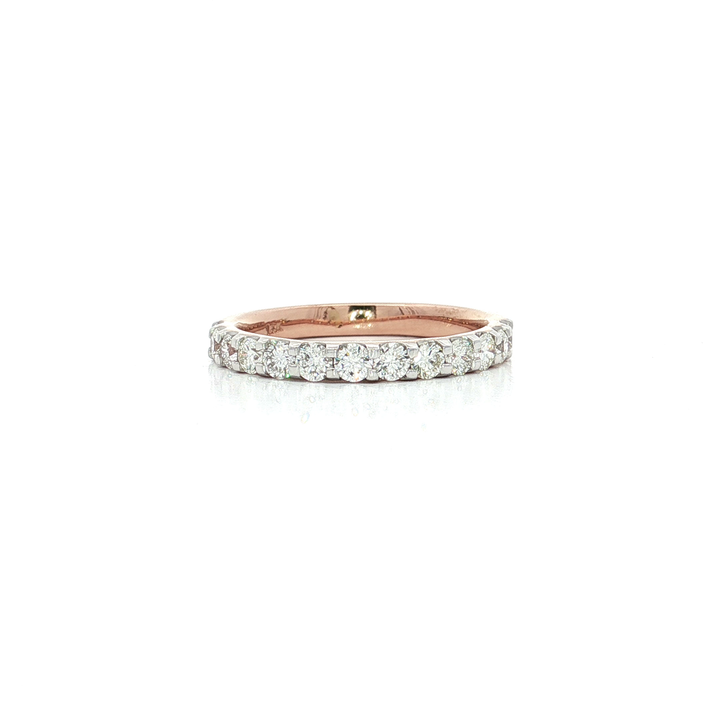 Half Eternity Colorless Nearly Flawless Diamond Wedding Band (¾ ct. tw.) in 14k Rose Gold