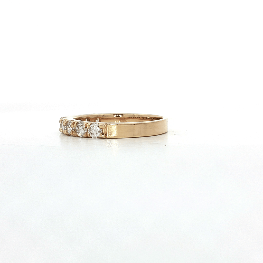 0.80 CTW Natural Round Brilliant Cut Diamond Wedding Band in 14kt Yellow Gold – Jewelry Depot, Inc.