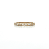Round Brilliant & Baguette Cut Colorless Diamond Ring (½ ct. tw.) in 14k Yellow Gold