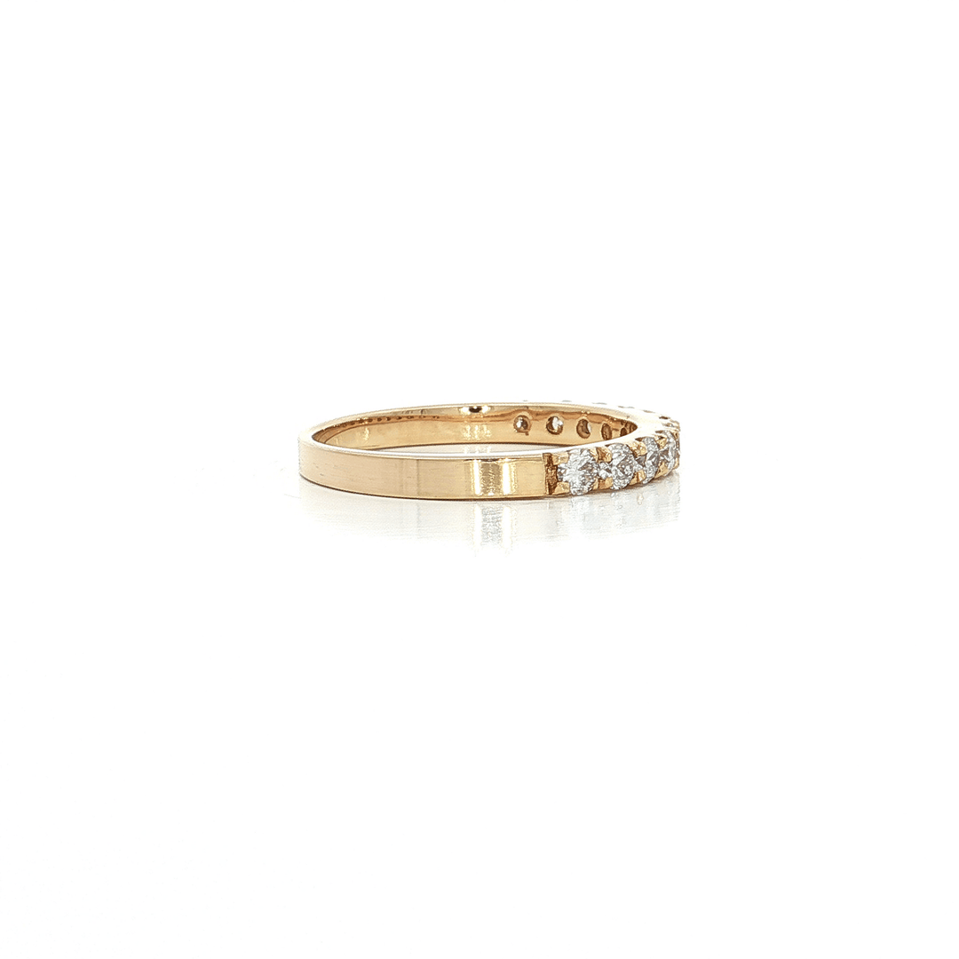 0.65 CTW Natural Round Brilliant Cut Colorless Nearly Flawless Diamonds in a 14kt Yellow Gold Wedding Band – Jewelry Depot, Inc.