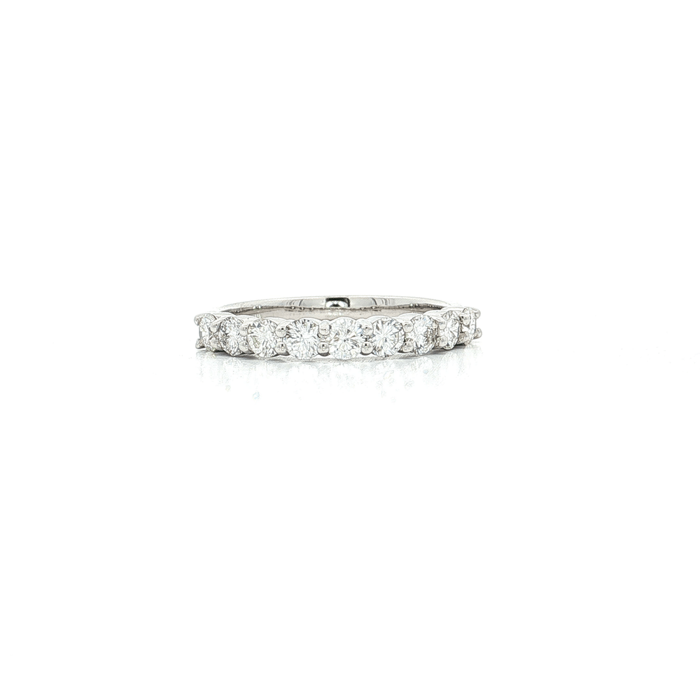 1.00 CTW Natural Round Brilliant Cut Colorless Nearly Flawless Diamond Wedding Band in 14kt White Gold – Jewelry Depot, Inc.