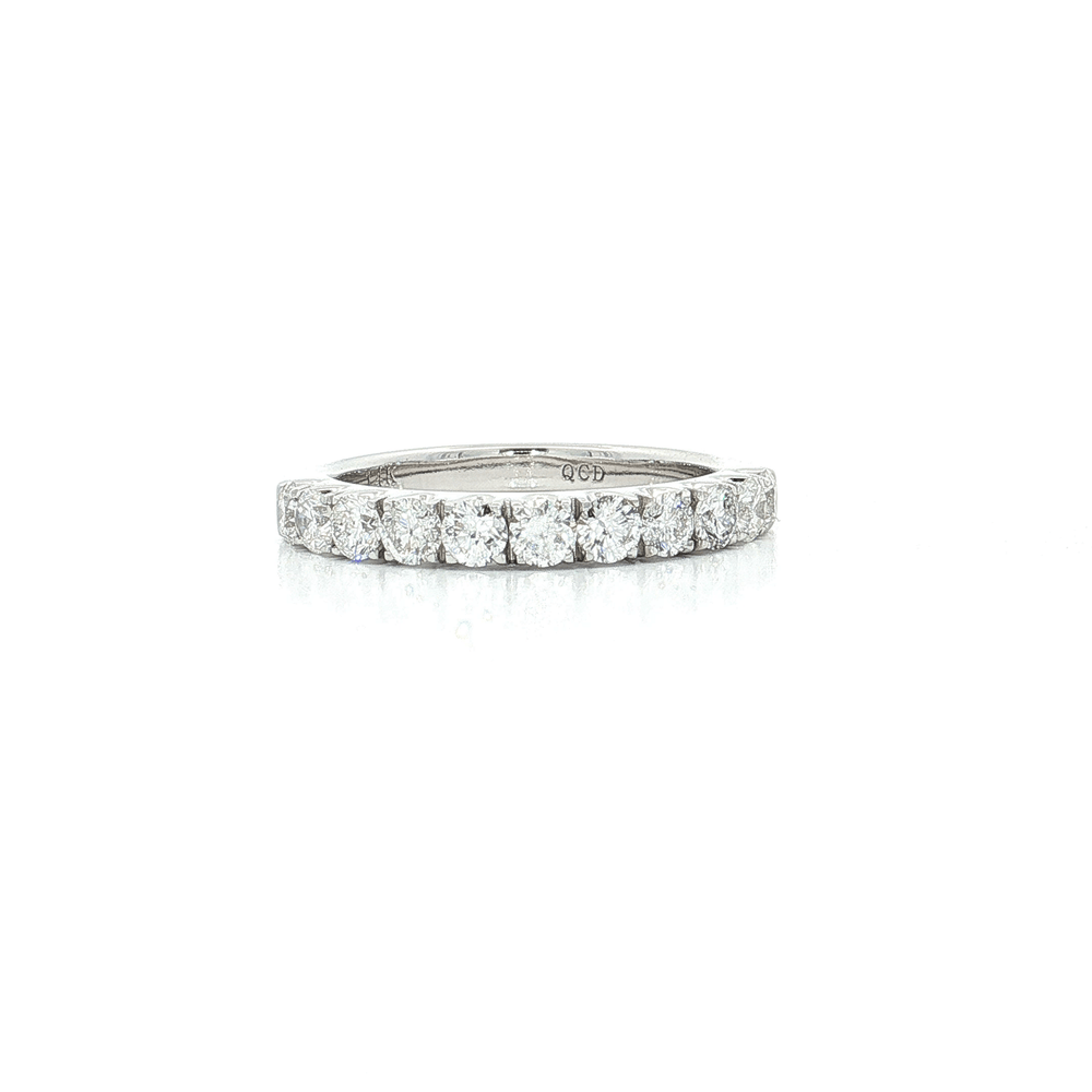 0.95 CTW Natural Round Brilliant Cut Colorless Nearly Flawless Diamonds in a 14kt White Gold Wedding Band – Jewelry Depot, Inc.