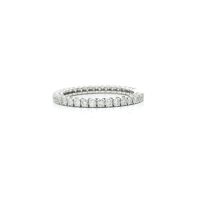 0.64 CTW Natural Colorless Nearly Flawless Diamond Near Eternity Wedding band in 14kt White Gold – Jewelry Depot, Inc.