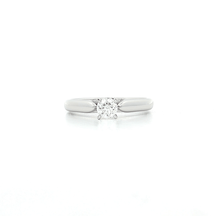 0.45 CT Natural Round Brilliant Cut Near Colorless Diamond Solitaire in 14kt White Gold – Jewelry Depot, Inc.