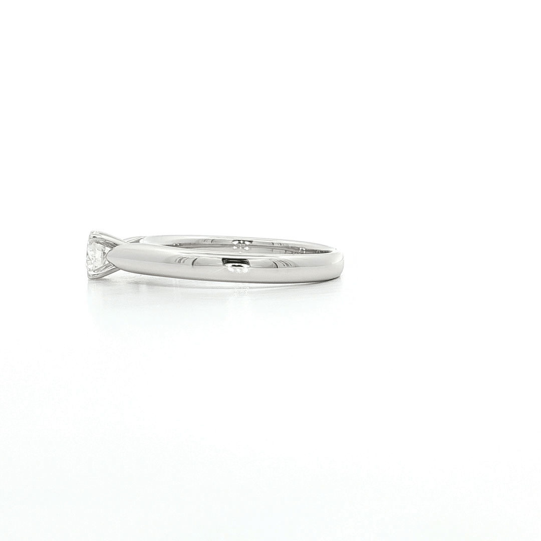 0.45 CT Natural Round Brilliant Cut Near Colorless Diamond Solitaire in 14kt White Gold – Jewelry Depot, Inc.