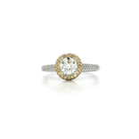 Certified White & Fancy Yellow Diamond Engagement Ring (1 ⅝ ct. tw.) in 18k White & Yellow Gold