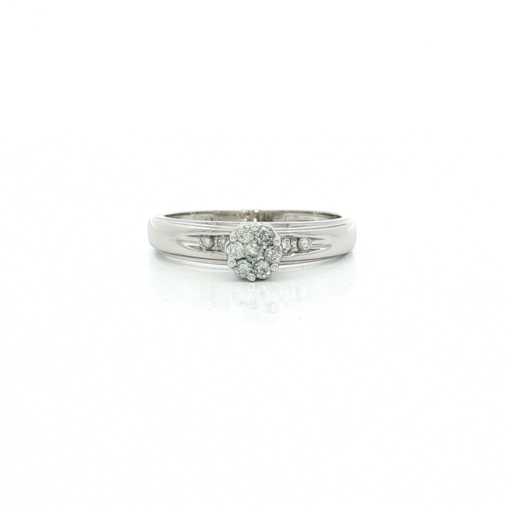 Cluster Near-Colorless Diamond Engagement Ring (¼ ct. tw.) in 14k White Gold
