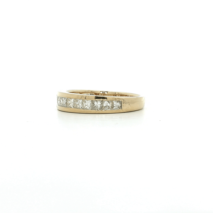 1.05 CTW Princess Cut Natural Diamond Channel - Set Wedding Band in 14kt Yellow Gold – Jewelry Depot, Inc.