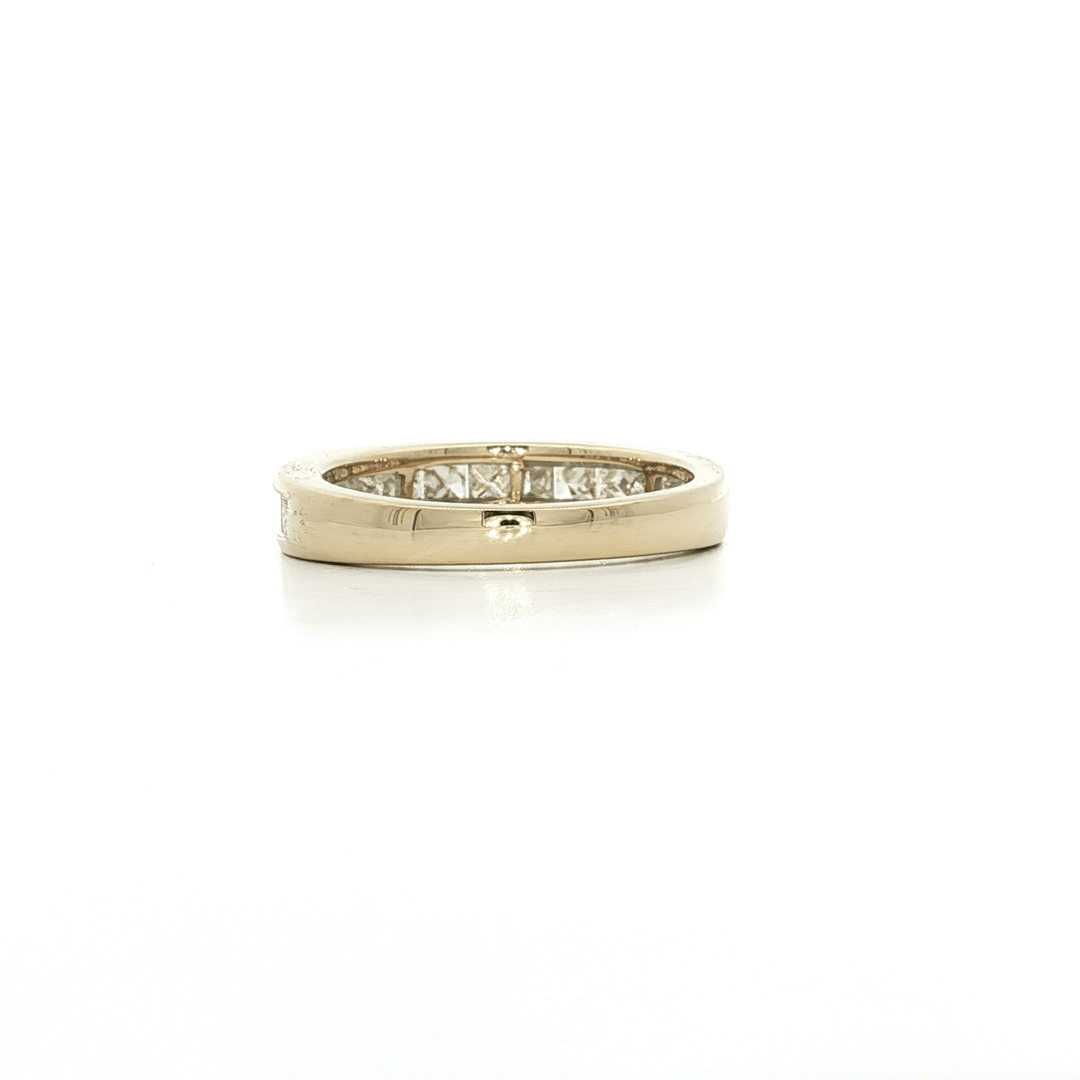 1.05 CTW Princess Cut Natural Diamond Channel - Set Wedding Band in 14kt Yellow Gold – Jewelry Depot, Inc.