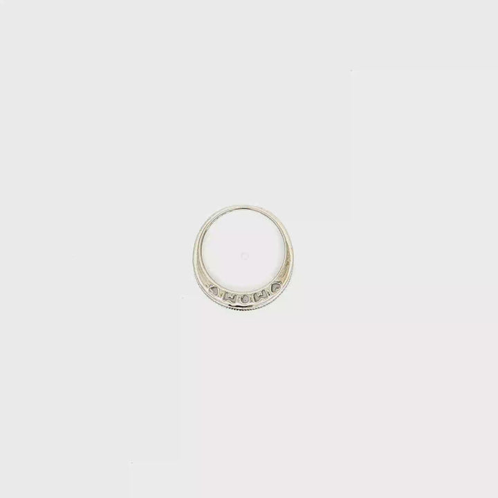 0.25 CTW Natural Diamond "❤︎ MOM ❤︎" Band in 10kt White Gold