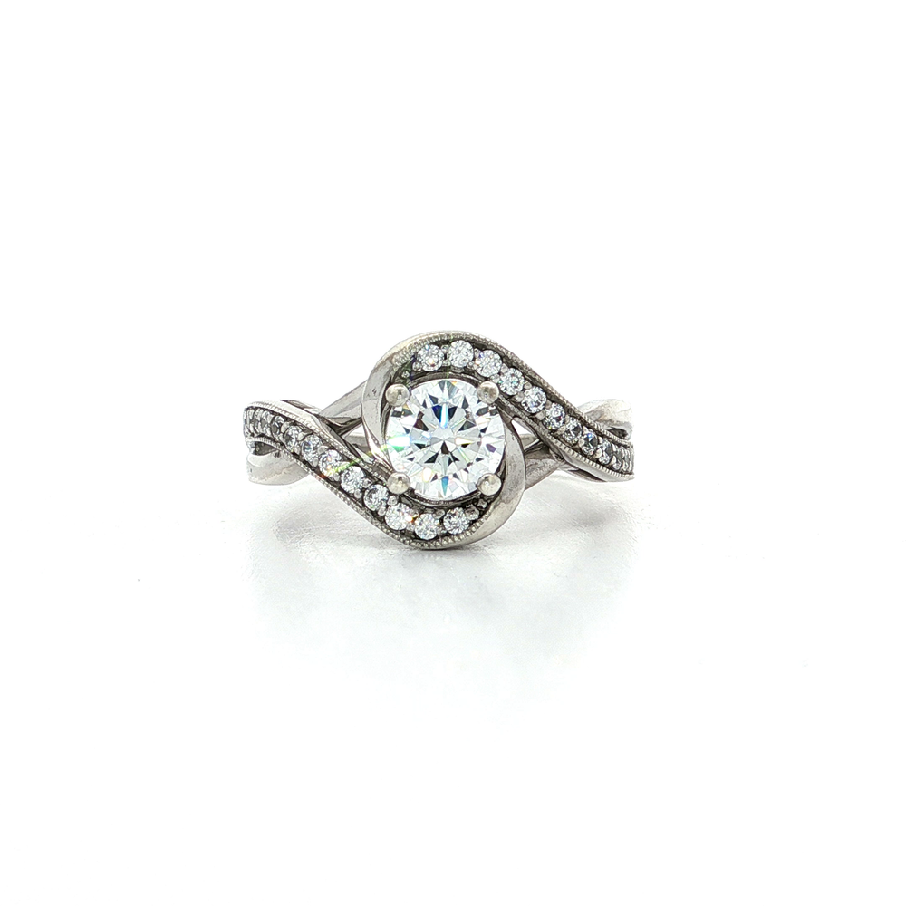 Twist CZ Ring Sterling Silver