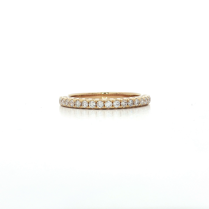 0.27 CTW Near-Colorless Round Brilliant Cut Natural Diamond Wedding Band in 14kt Yellow Gold