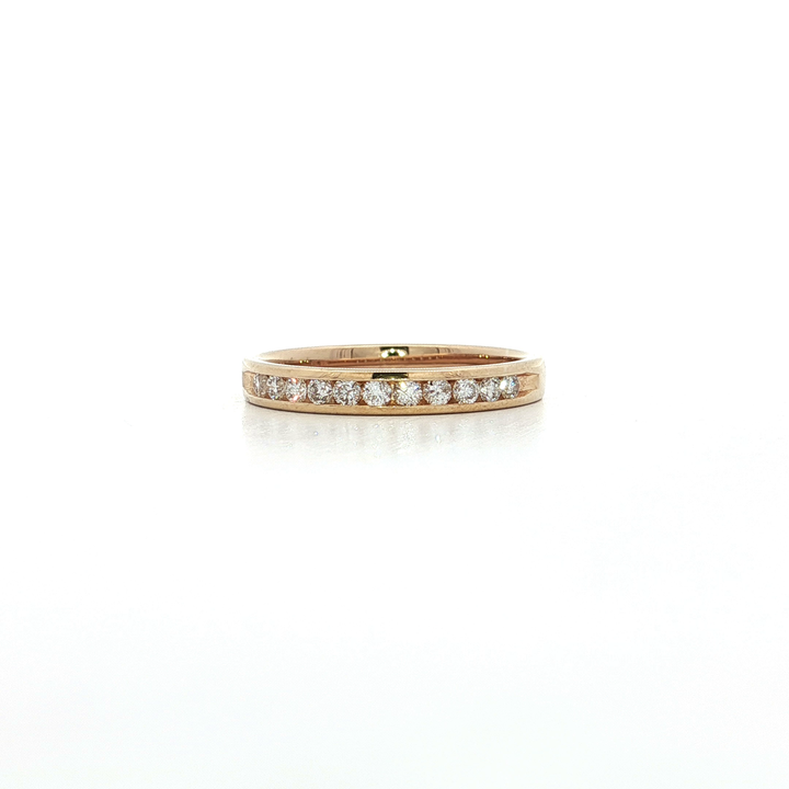 0.20 CTW Round Brilliant Cut Diamond Channel-Set Wedding Band in 14kt Yellow Gold