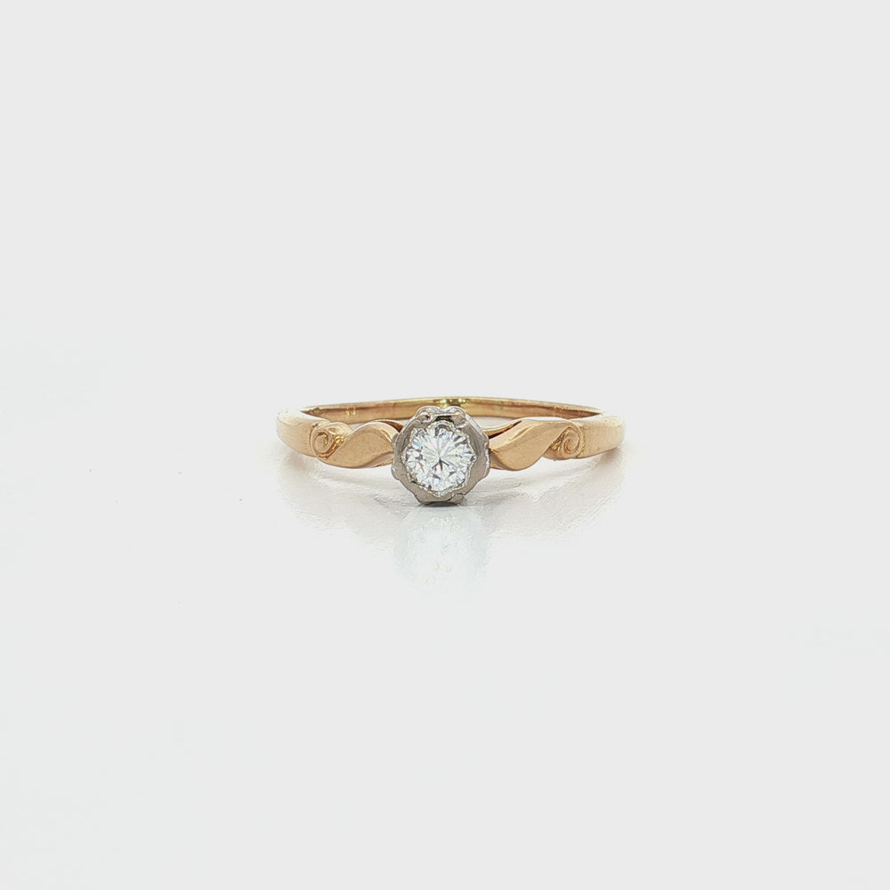 Certified Round Diamond Solitaire Ring 18k Yellow Gold