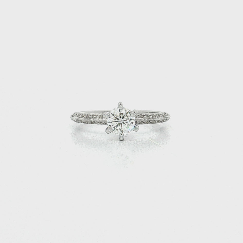 Colorless Diamond Pavé Engagement Ring (⅘ ct. tw.) 14k White Gold