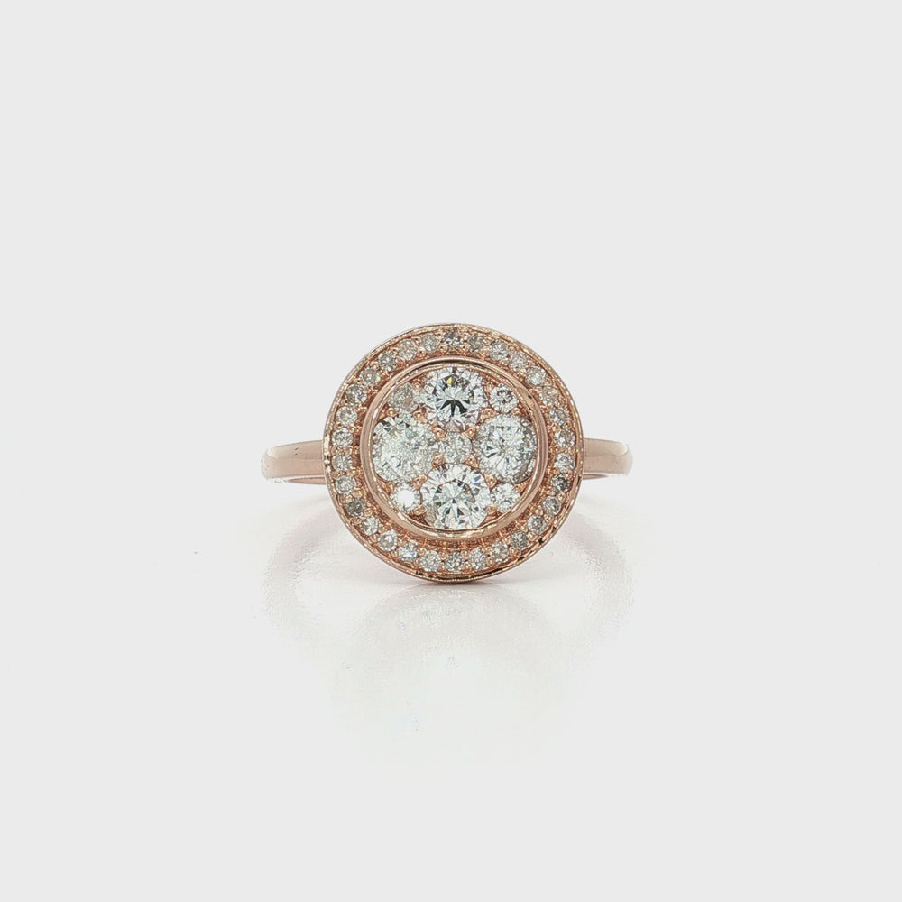 Colorless Diamond Ring 14k Rose Gold