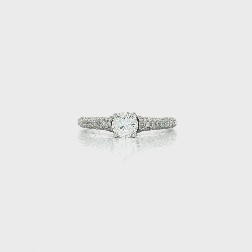 Pavé Colorless Diamond Ring (1 ⅕ ct.) in 18k White Gold