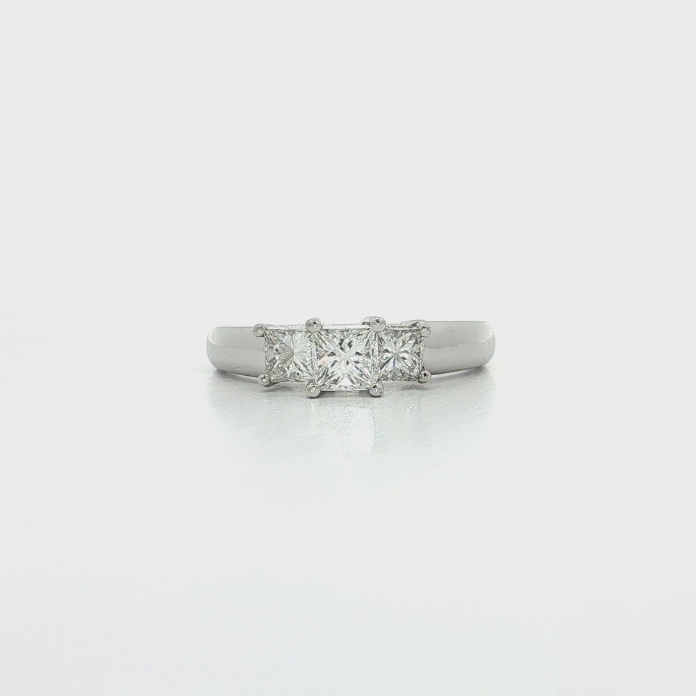 Princess Past Present Future Diamond Ring 1 ¼ ct. tw. Platinum