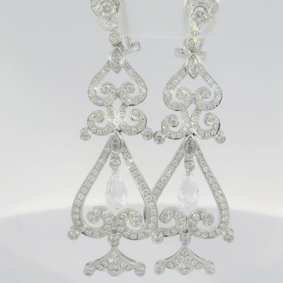 Chandelier Earrings 3CTW 18KT WG