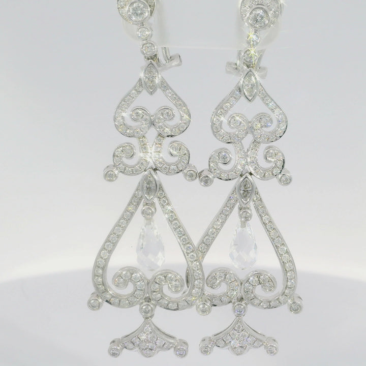 Chandelier Earrings 3CTW 18KT WG
