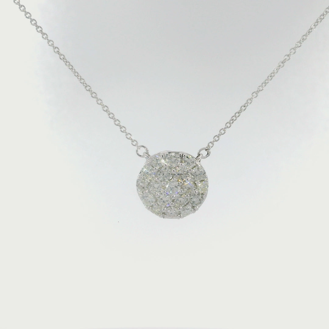 1.30 CTW Diamond Necklace in 14KT White Gold