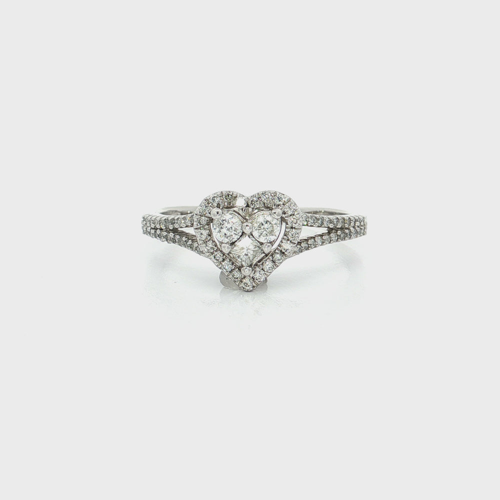 Princess Diamond Ring 10k White Gold