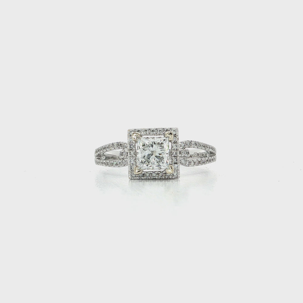 Princess Cut Diamond Ring (1 ⅛ ct. tw.) in 18k White Gold
