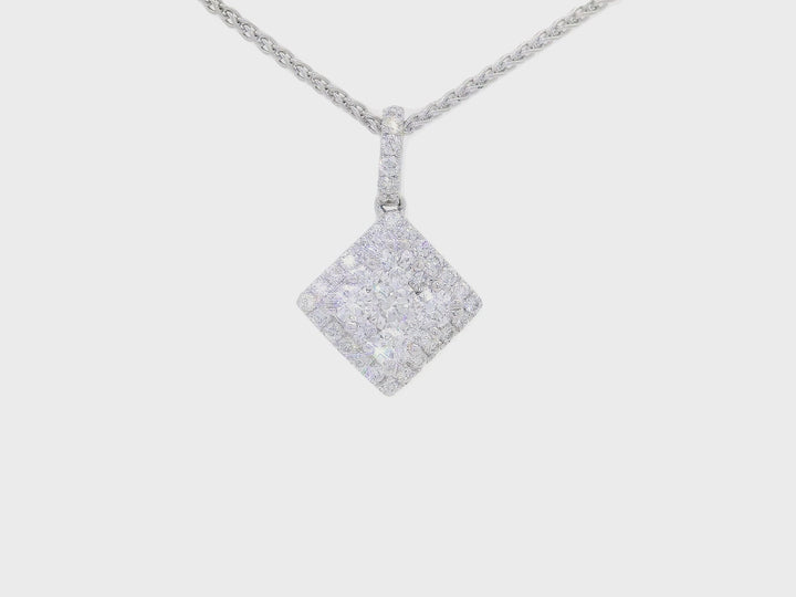 1.00 CTW Colorless & Near-Flawless Diamond Pendant Necklace in 18KT White Gold