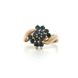 Round Brilliant Cut Deep Vivid Blue Sapphire Ring (1 ½ ct.) in 10k Yellow Gold